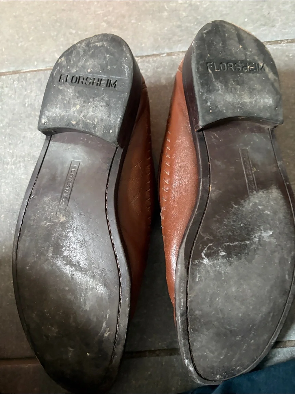 Florsheim Brown Croc-Embossed Tassel Loafers
